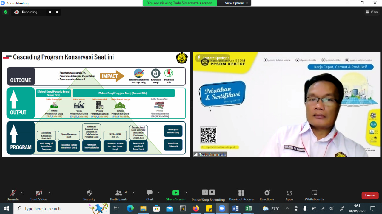 Kolaborasi PPSDM KEBTKE Bersama PT. Pertamina Selenggarakan Pelatihan Auditor Energi