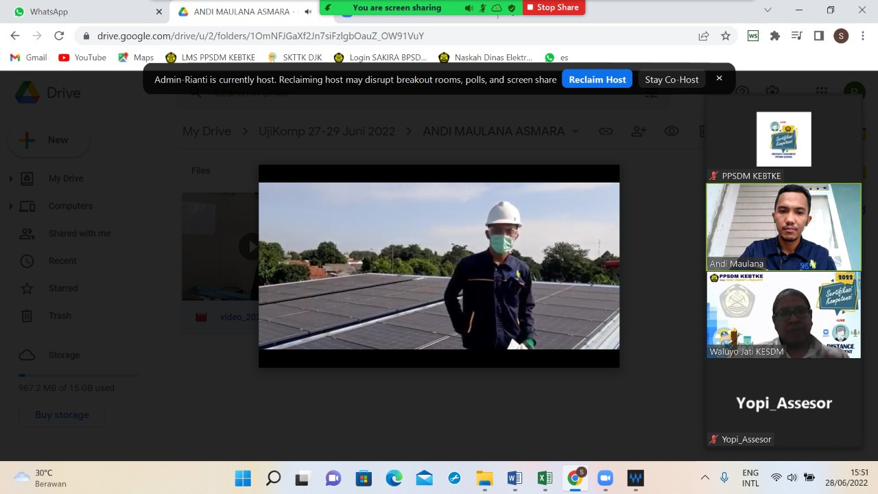 PPSDM KEBTKE Gelar Uji Kompetensi Tenaga Teknik Bidang Pembangkitan Tenaga Listrik