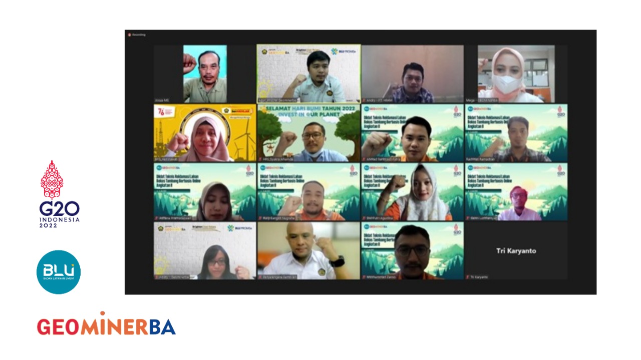 Kali Kedua Diklat Teknis Reklamasi Lahan Bekas Tambang Digelar Secara Online