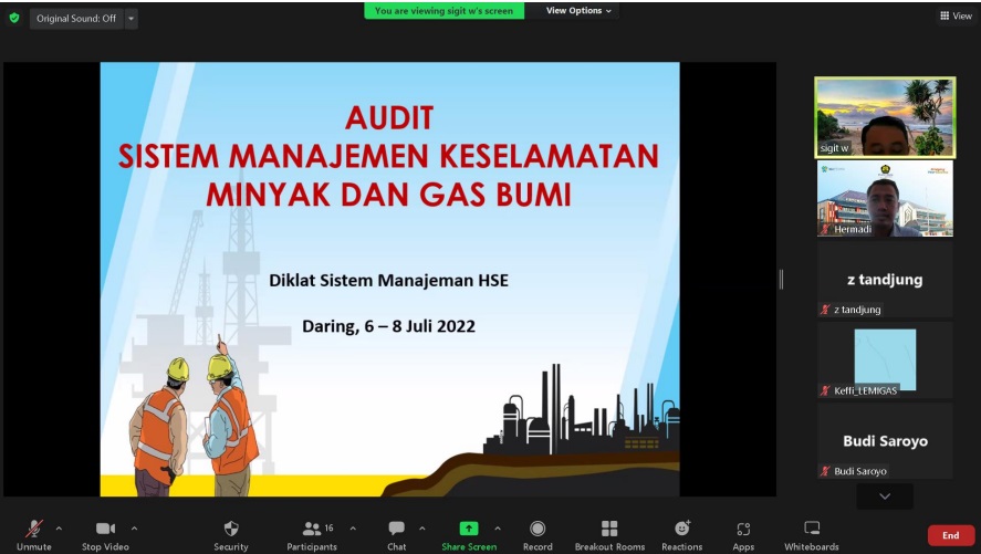Jamin Standar Mutu Industri Migas, PPSDM Migas Adakan Pelatihan Sistem Manajemen HSE