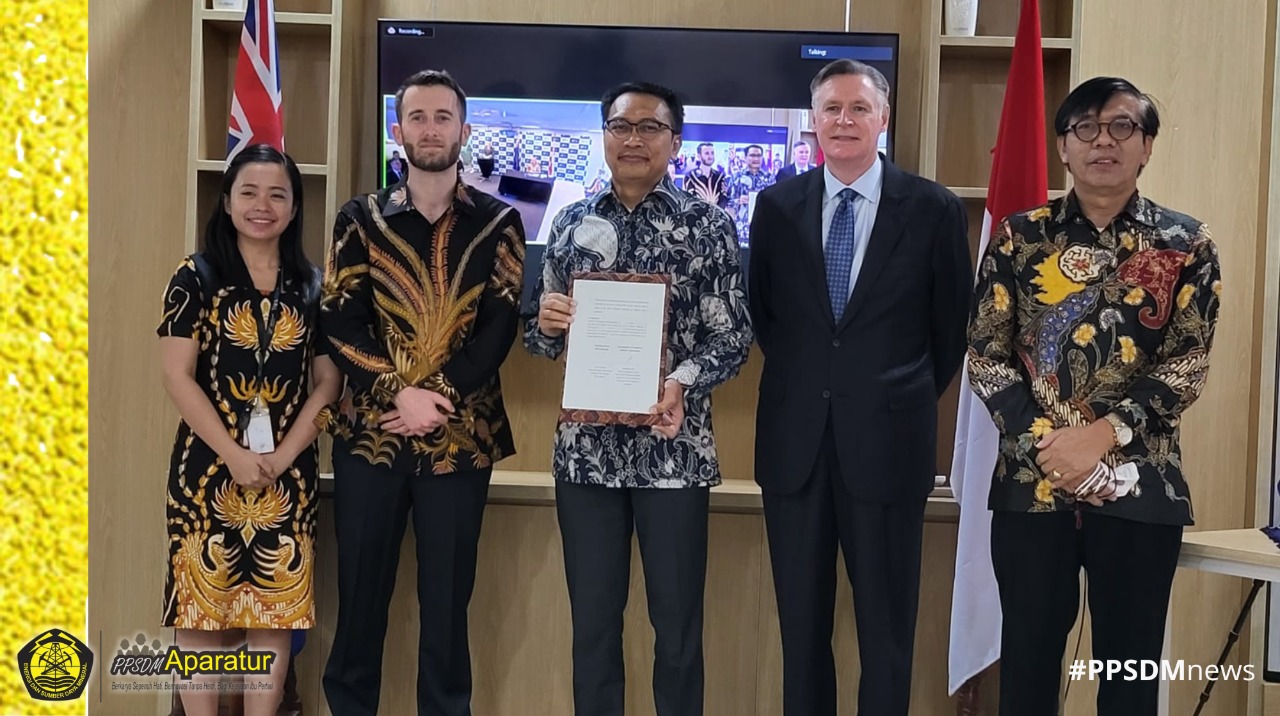 Penandatanganan Perjanjian Kerja Sama antara Pusat Pengembangan Sumber Daya Manusia (PPSDM) Kementerian ESDM dengan Education New Zealand