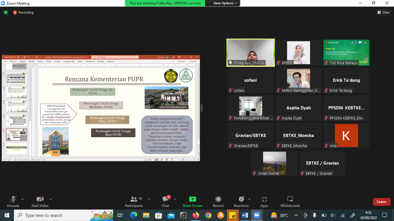 Perkuat ASN Yang Paham Manajemen Keselamatan Kontruksi PPSDM KEBTKE Selenggarakan Pelatihannya