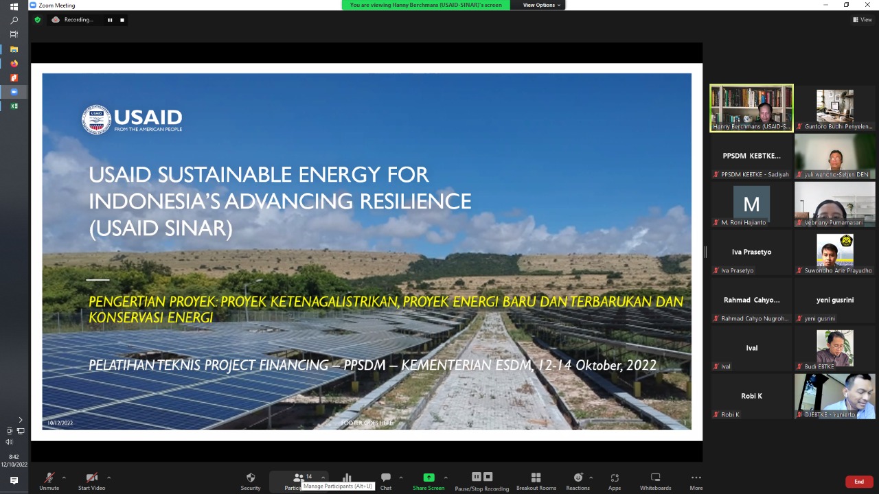 PPSDM KEBTKE Gelar Pelatihan Teknis Project Financing Angkatan IV