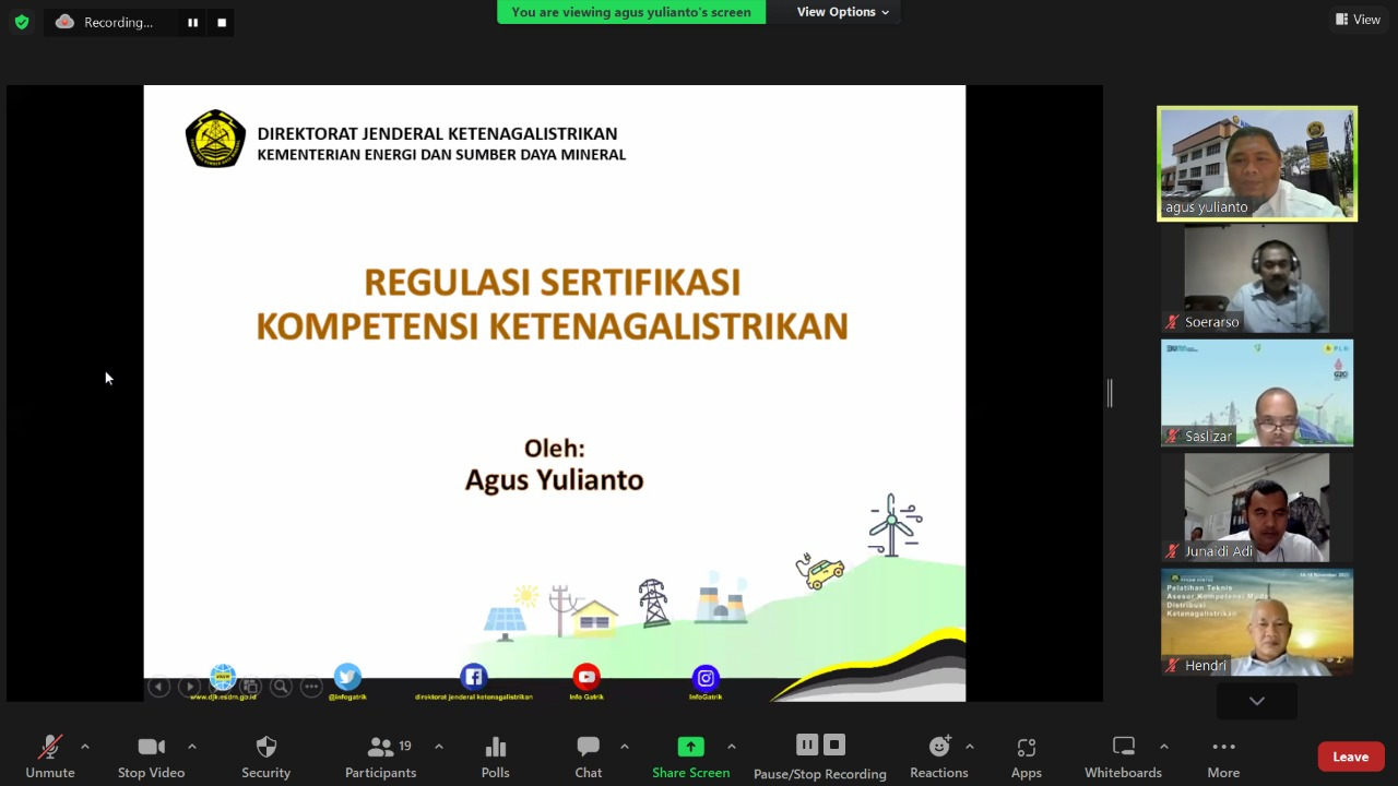 PPSDM KEBTKE Didik Ratusan Calon Asesor Kompetensi Bidang Ketenagalistrikan