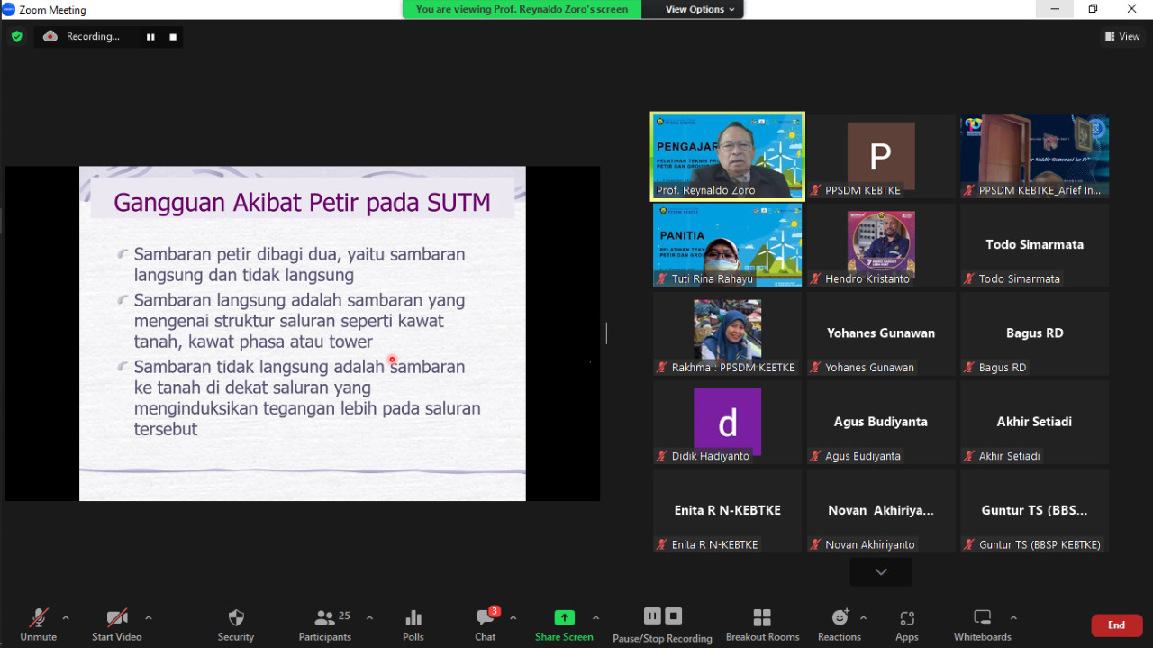 PPSDM KEBTKE Gelar Pelatihan Teknis Proteksi Petir Dan Grounding, Diikuti ASN Dilingkungan KESDM