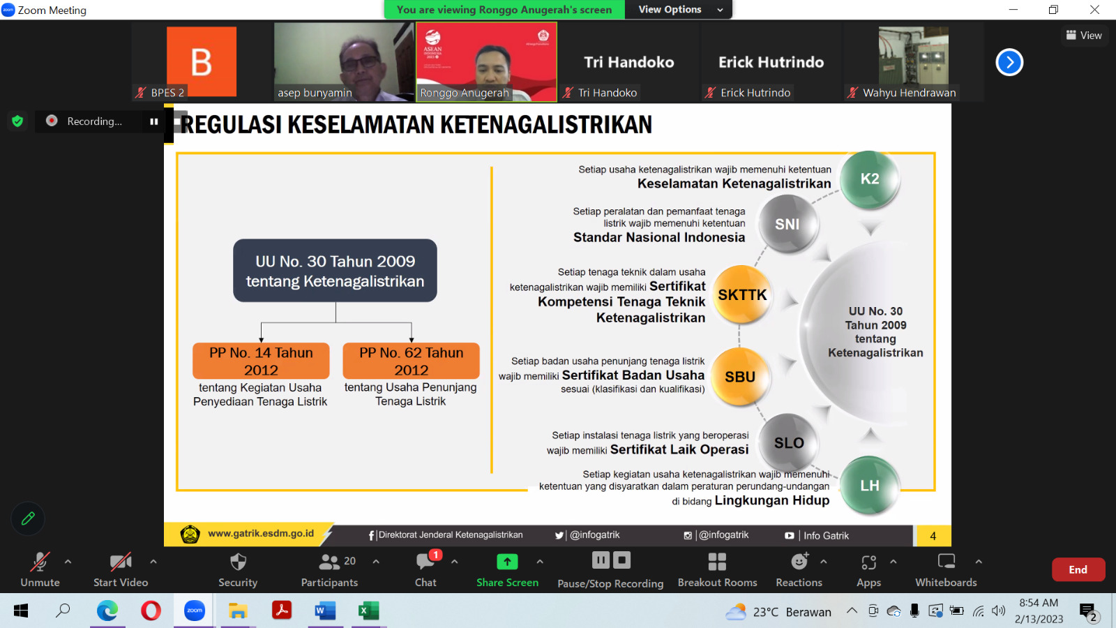 PPSDM KEBTKE Gelar Uji Kompetensi Asesor Muda Bidang Pemanfaatan Tenaga Listrik