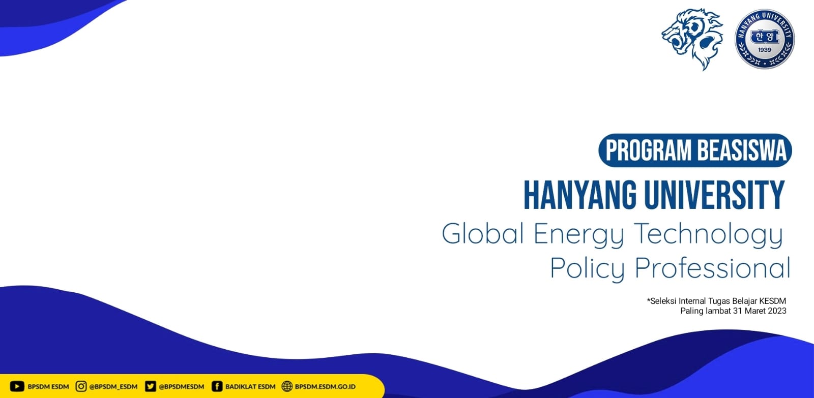 Beasiswa Hanyang University untuk ASN KESDM