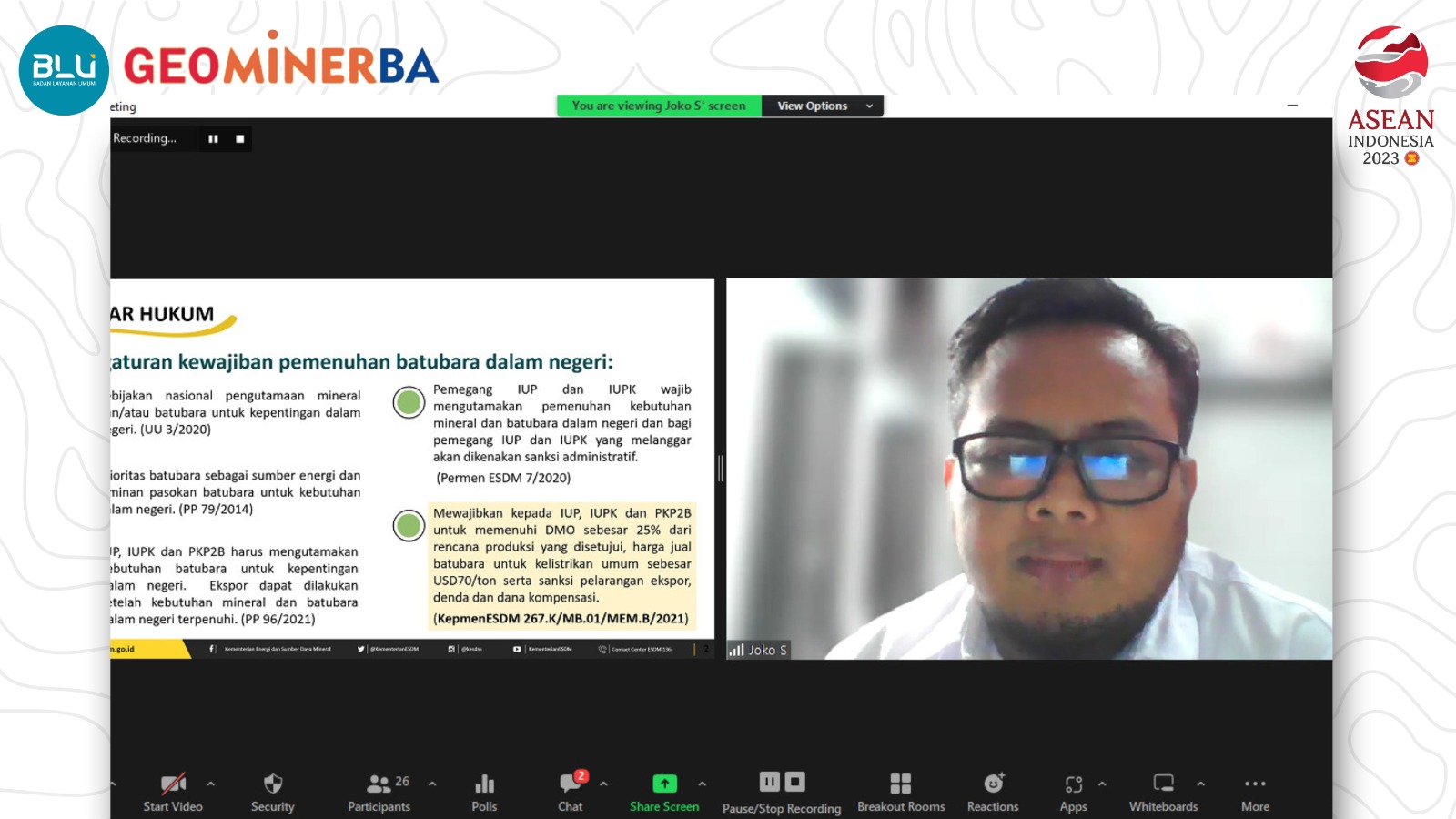 ASN KESDM Pelajari Harga DMO yang Ditetapkan oleh Pemerintah