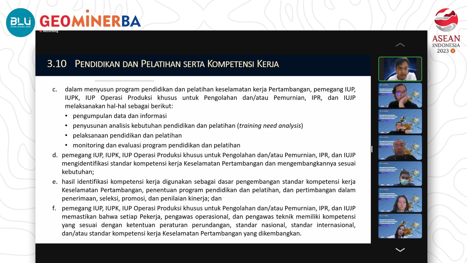 Gelaran Diklat Implementasi SMKP Hasil Kerja Sama PT Pamapersada Nusantara dan PPSDM Geominerba