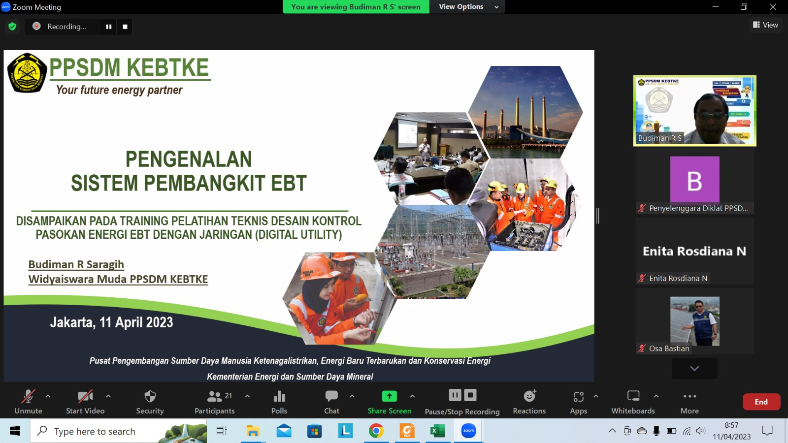 ASN KESDM Ikuti Pelatihan  Teknis Desain Kontrol Pasokan Energi EBT dengan Jaringan (Digital Utility)