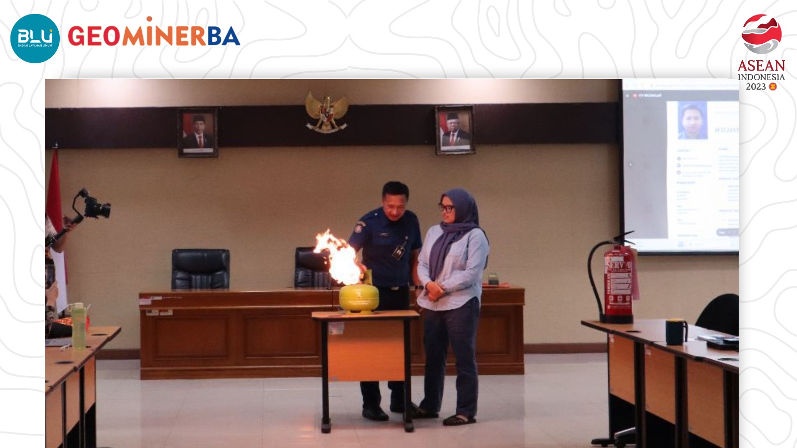 PPSDM Geominerba Gelar Sosialiasi Damkar Api Ringan dan Besar dengan Tim Dinas Damkar Kota Bandung