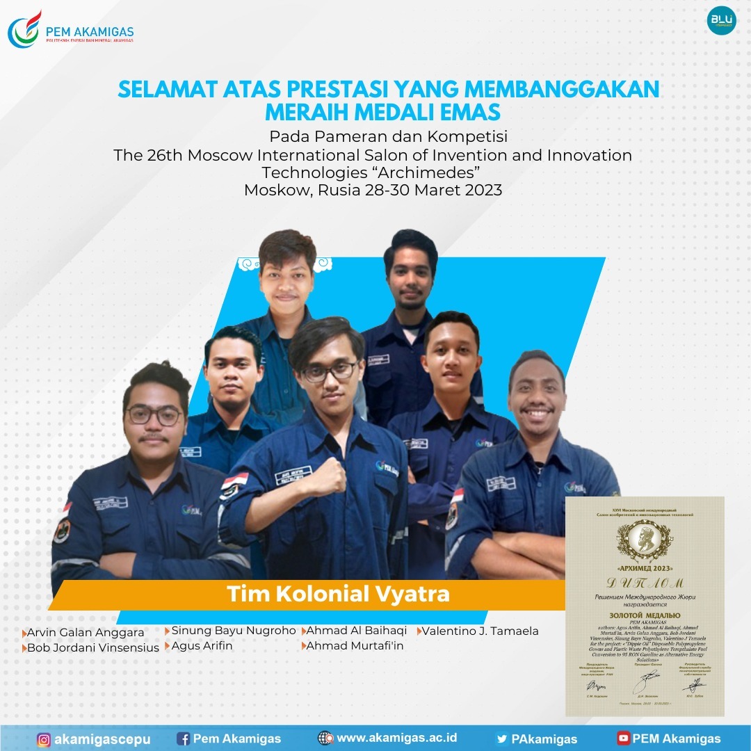 Mahasiswa PEM Akamigas Menyabet Medali Emas dalam Ajang Internasional.