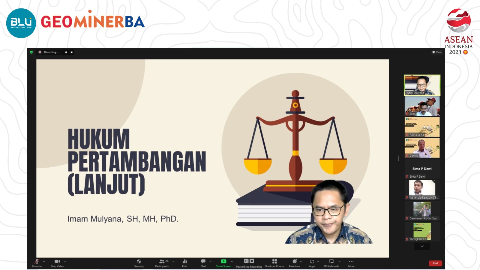 PPSDM Geominerba Gelar Pelatihan bagi ASN KESDM Tentang Hukum Pertambangan