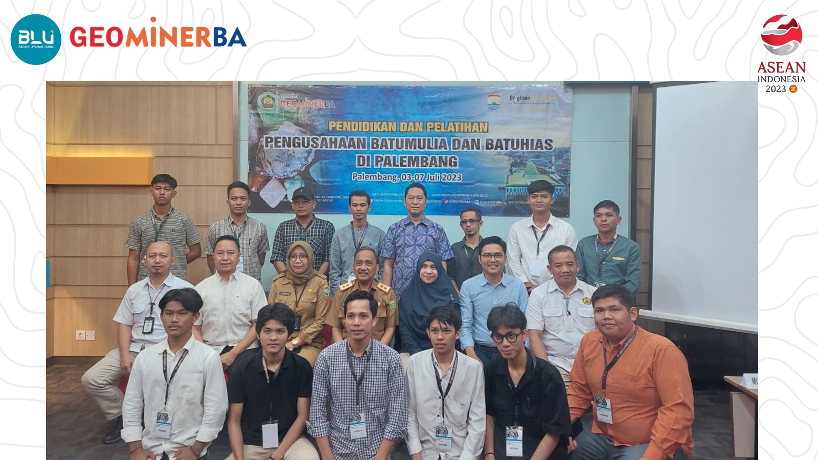 Bantu UKM Provinsi SumSel, PPSDM Geominerba Gelar Pelatihan Pengusahaan Batu Mulia dan Hias