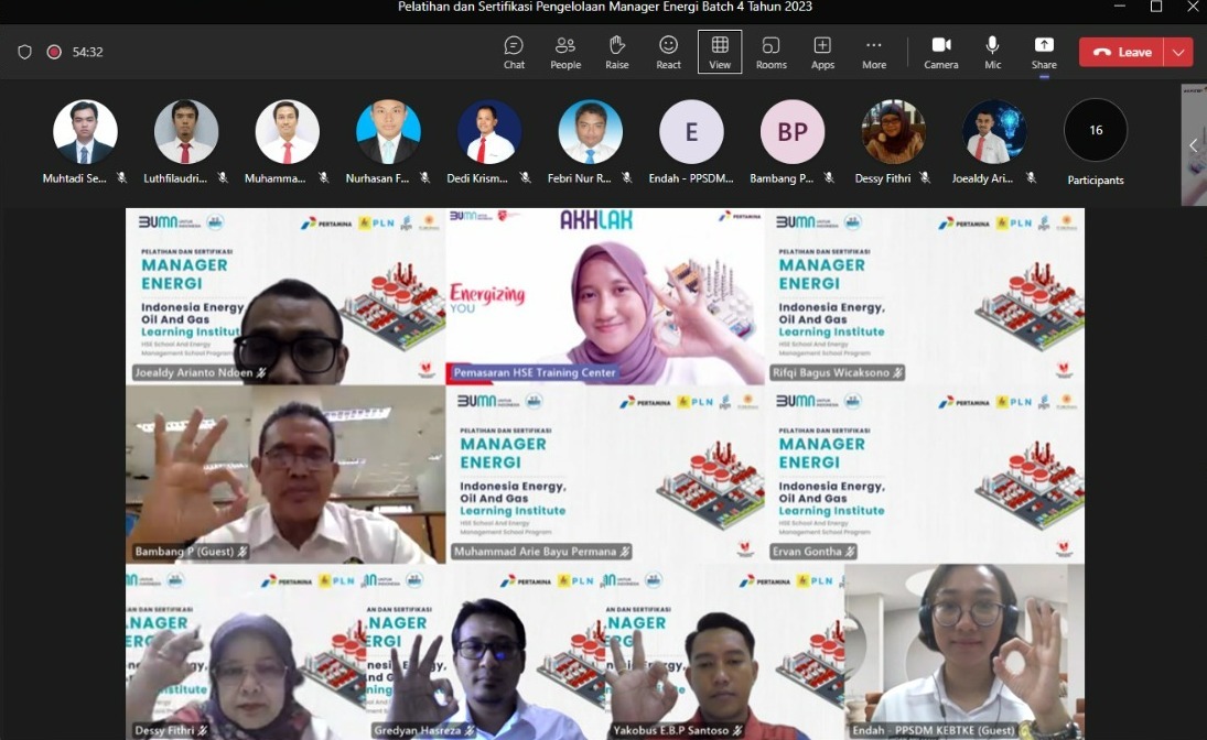 PPSDM KEBTKE Bekerjasama dengan Pertamina Selenggarakan Pelatihan Teknis dan Sertifikasi Manager Energi di Industri