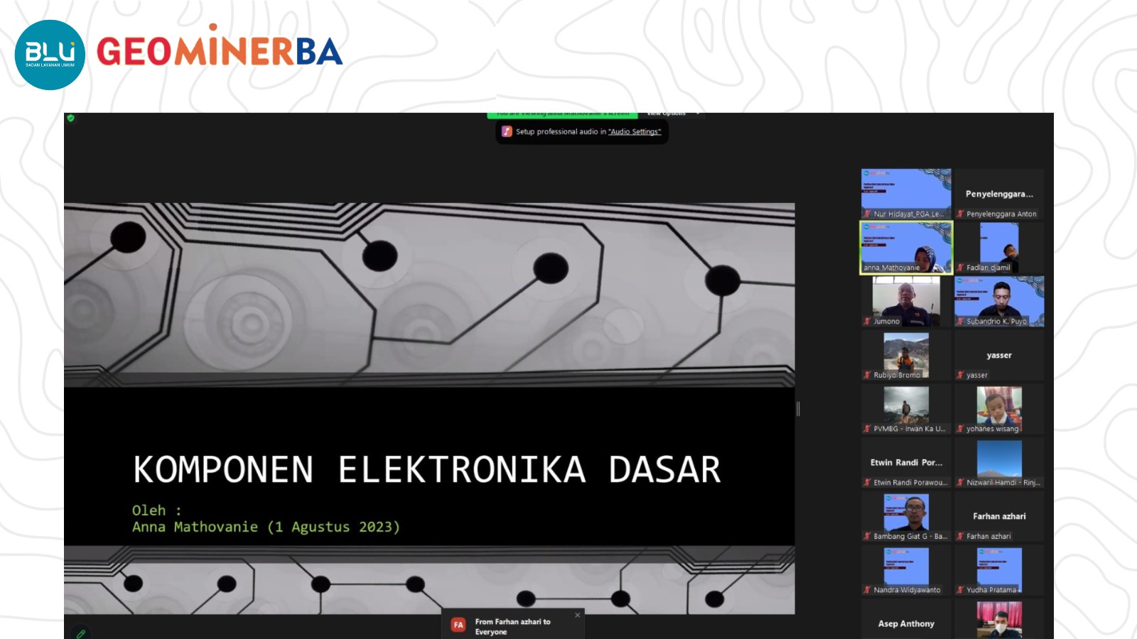 Tingkatkan Penguasaan Penggunaan Elektronika, PPSDM Geominerba Gelar Pelatihan Elektronika untuk ASN KESDM