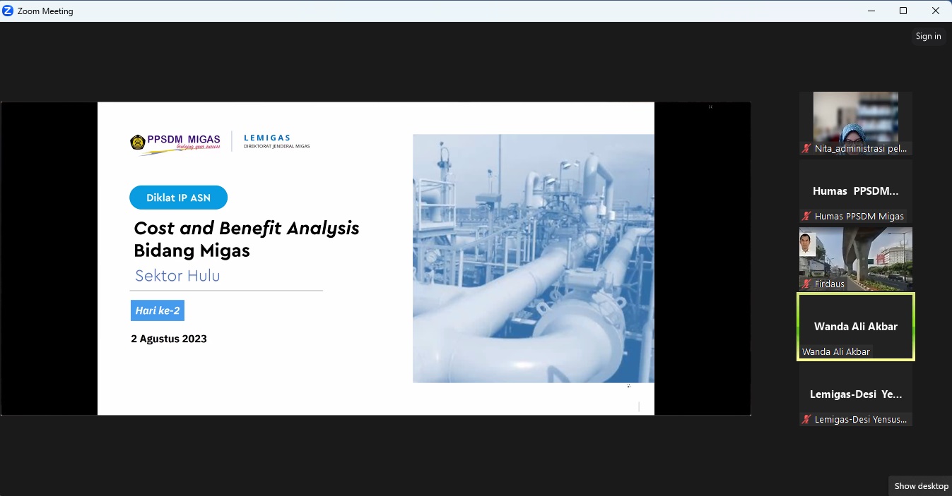 PPSDM Migas Berikan Materi Cost and Benefit Analysis Bidang Migas untuk ASN KESDM