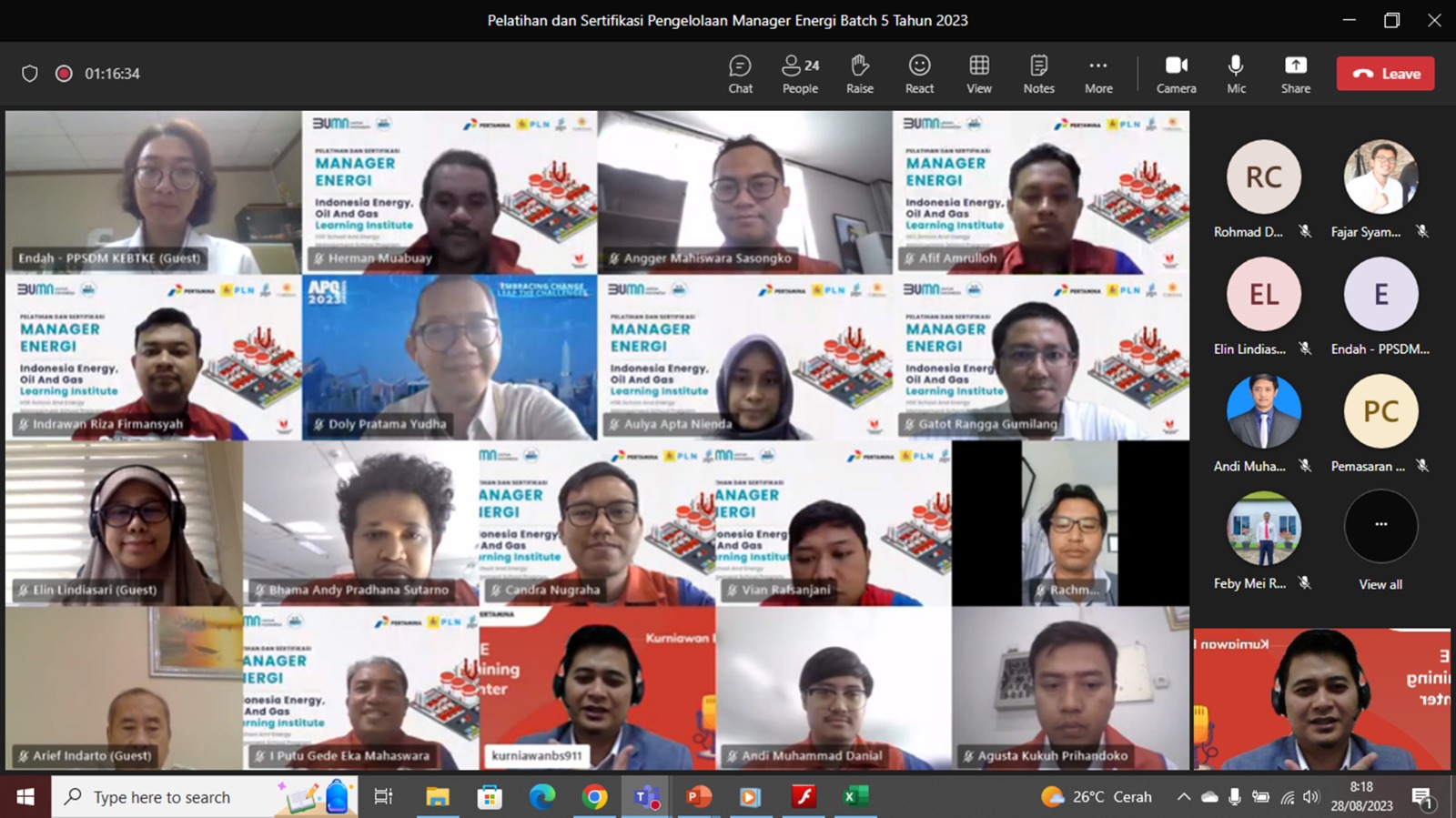 Sejumlah Perwira Pertamina Ikuti Pelatihan Teknis dan Sertifikasi Manager Energi di Industri PPSDM KEBTKE