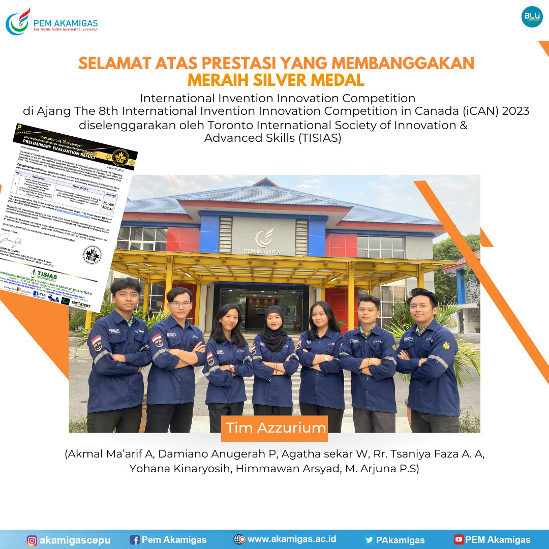 Minyak Jelantah Tim Azzurium PEM Akamigas Berhasil Raih Medali Perak