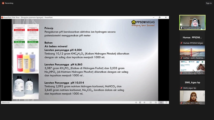 PPSDM Migas Tingkatkan Pemahaman Petugas Pengambil Contoh Air dan Air Limbah
