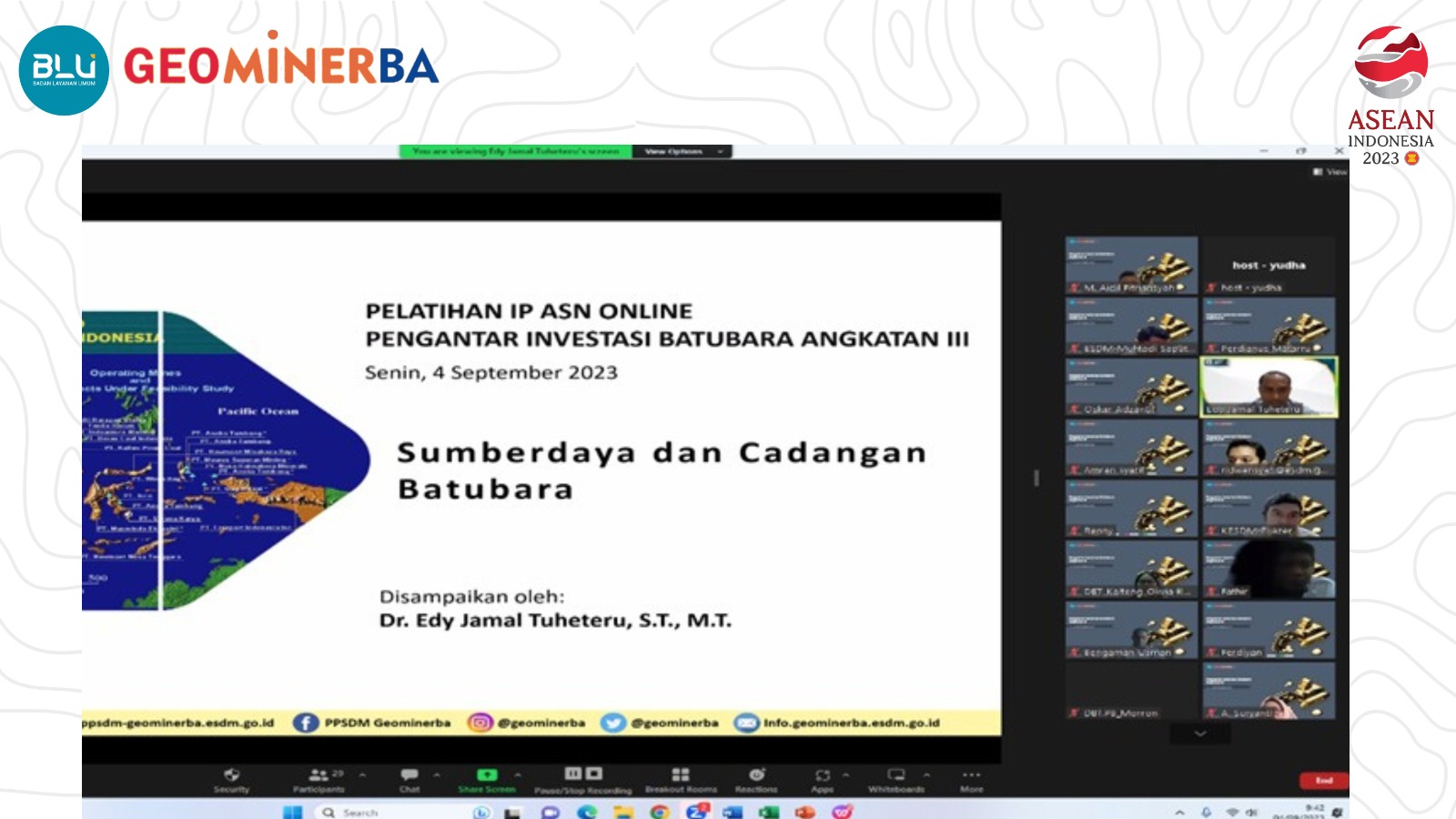 PPSDM Geominerba Gelar Pelatihan Pengantar Investasi Batubara; Diikuti Puluhan ASN Kementerian ESDM