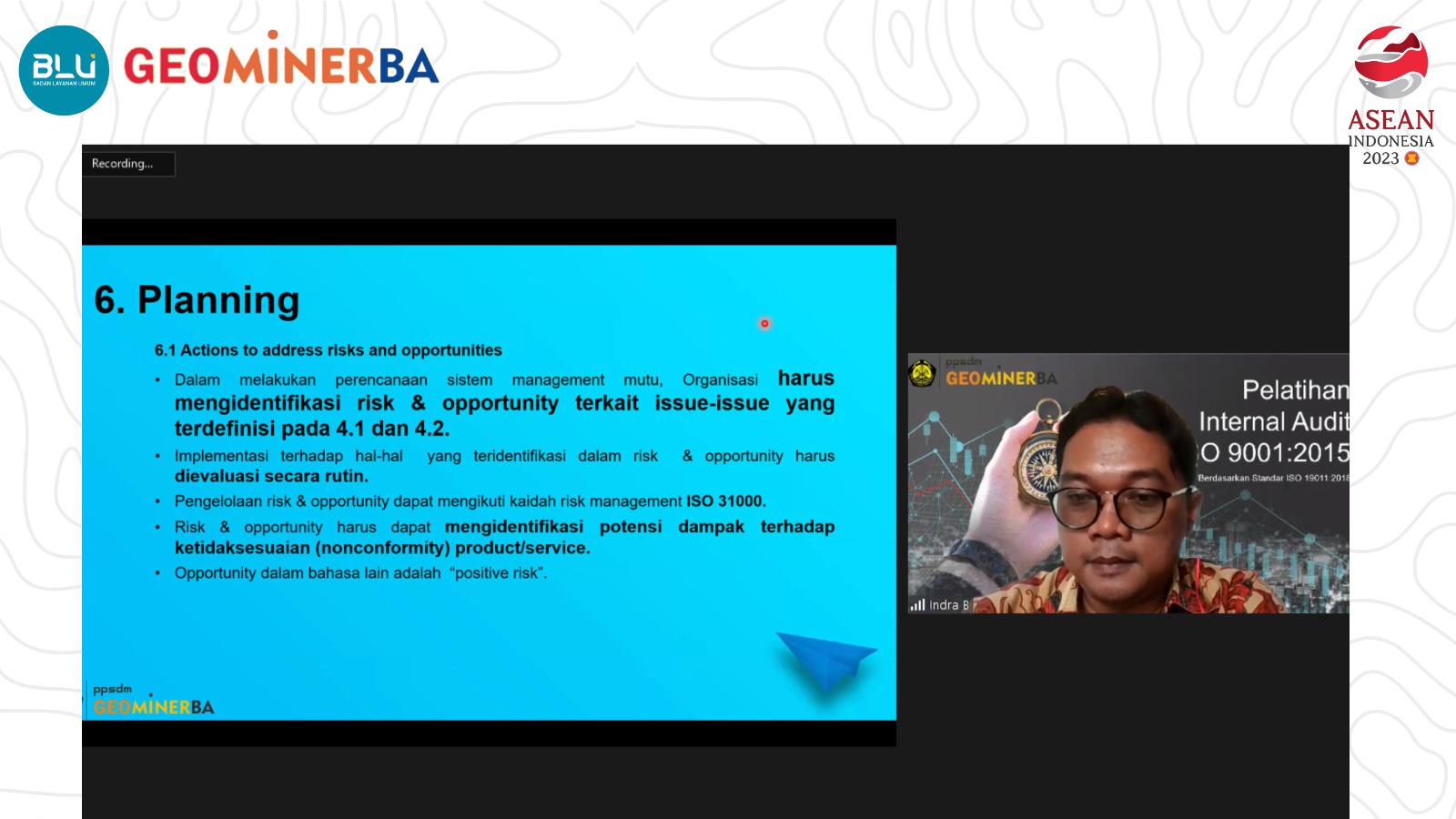 Puluhan ASN di Lingkungan Kementerian ESDM Ikuti Pelatihan Audit Internal 9001:2015 di PPSDM Geominerba