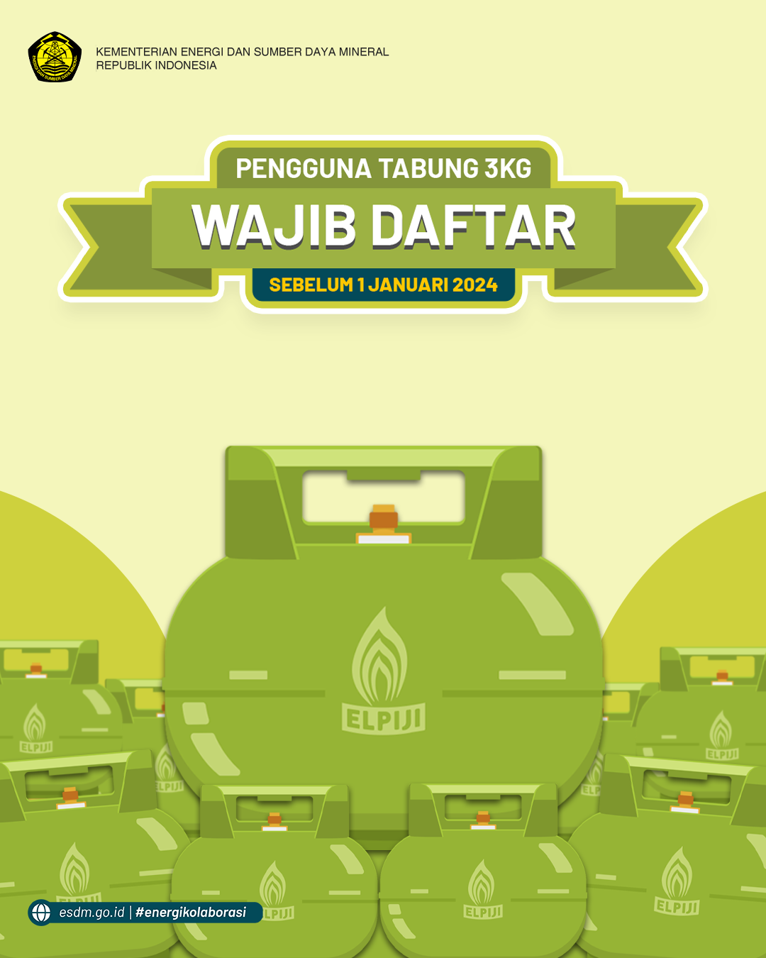 Pengguna LPG tabung 3 kg Wajib Daftar