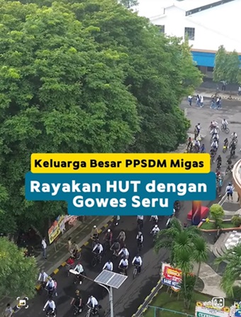 Ratusan Pegawai dan Keluarga Besar PPSDM Migas Rayakan HUT dengan Gowes Seru