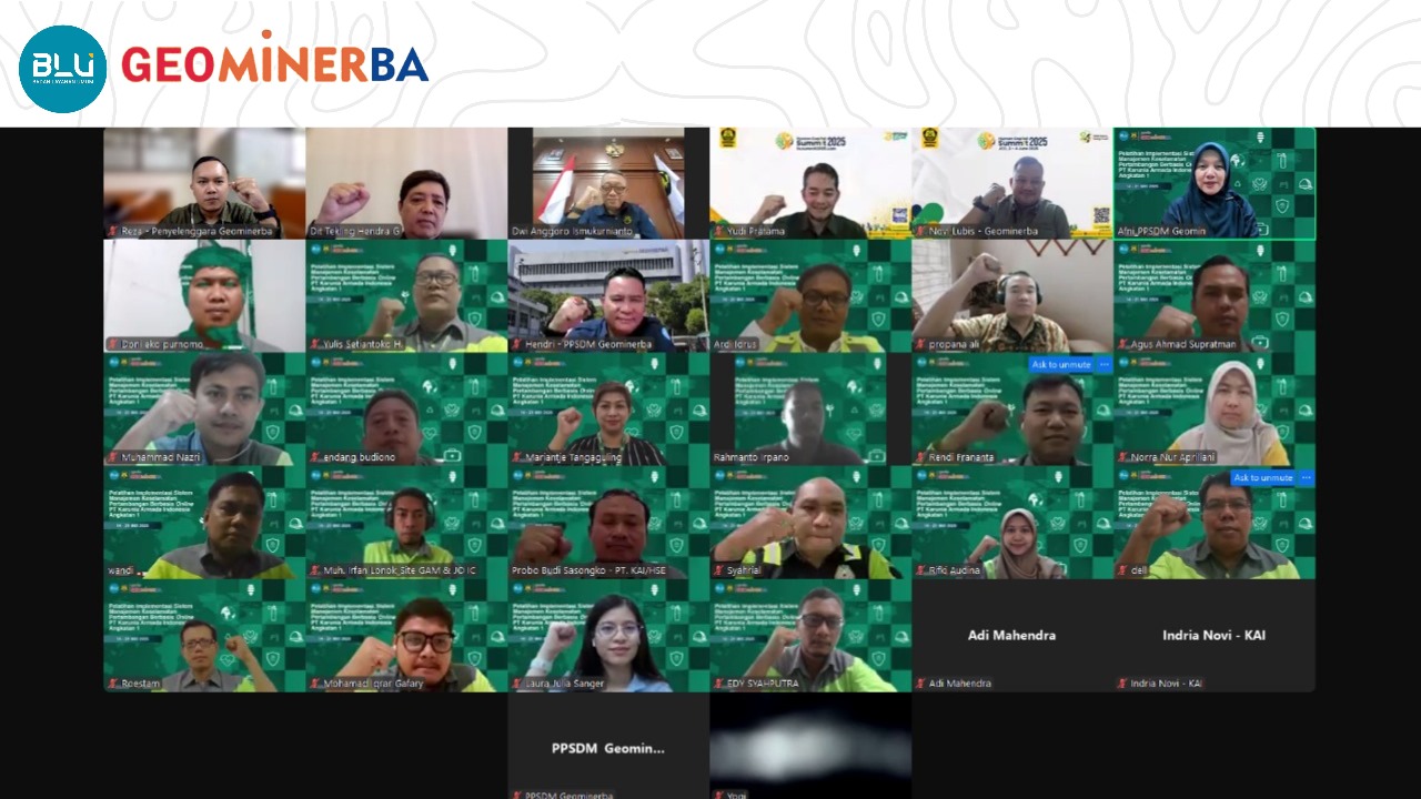 Perkuat Kompetensi Keselamatan Tambang, PPSDM Geominerba Gelar Pelatihan SMKP Online untuk PT Karunia Armada Indonesia