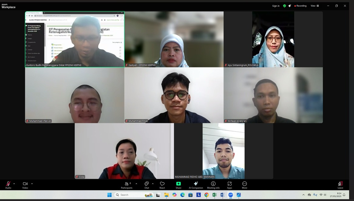 Pelatihan Teknis Sistem Proteksi Instalasi Pemanfaatan Tenaga Listrik Tegangan Rendah 27 Mei 2025