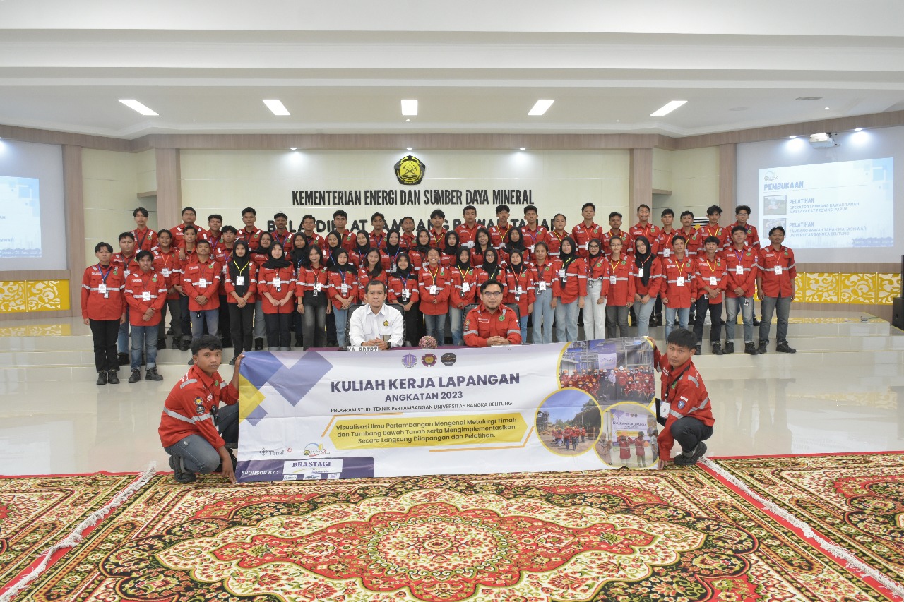 Tingkatkan Daya Saing Lulusan Teknik Pertambangan,  Mahasiswa Universitas Bangka Belitung Belajar Teknologi Tambang Bawah Tanah di BDTBT