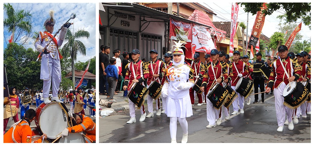 Marching Band PEM Akamigas Ramaikan Karnaval Kec. Cepu