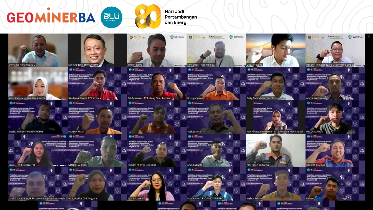 PPSDM Geominerba Dorong Penerapan SMKP melalui Pelatihan Online Angkatan XXIII