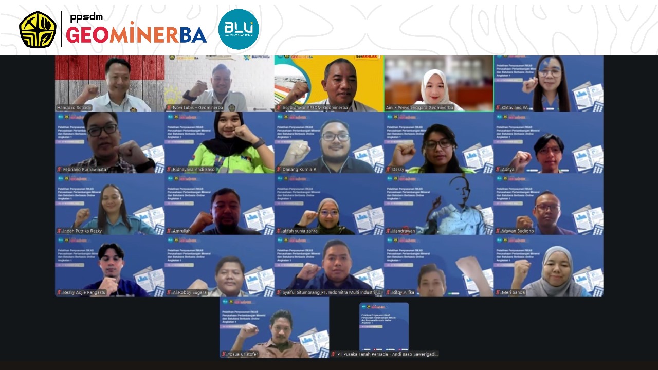 PPSDM Geominerba Resmi Membuka Pelatihan Penyusunan RKAB Perusahaan Pertambangan Mineral Dan Batubara Berbasis Online Angkatan I
