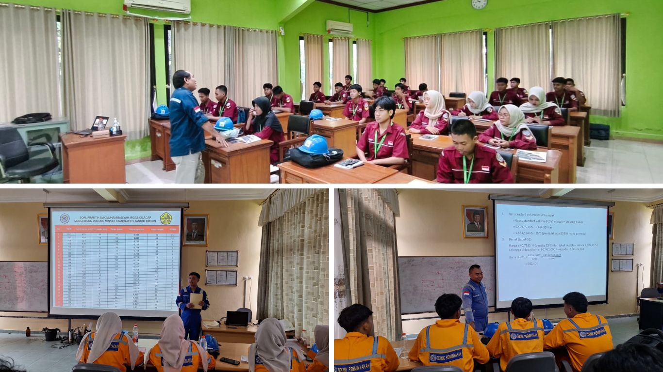 PPSDM Migas Gandeng SMK Migas Muhammadiyah Cilacap Gelar Pelatihan Pengukuran Tangki