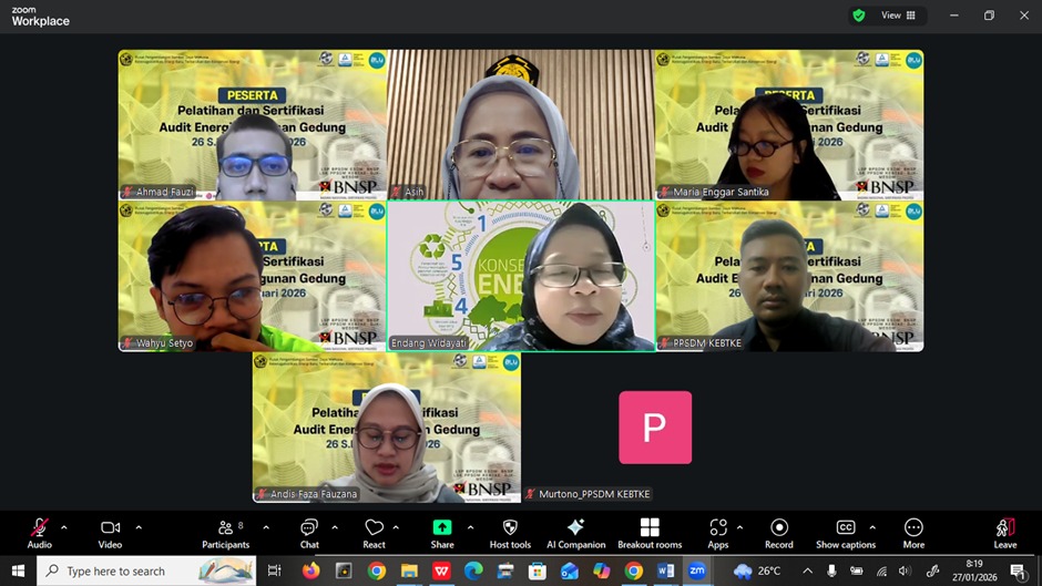 Dorong Terwujudnya Bangunan Hemat Energi, PPSDM KEBTKE Gelar Pelatihan dan Sertifikasi Audit Energi