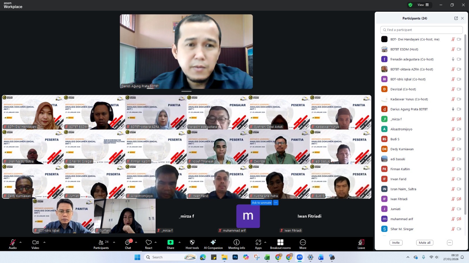 BDTBT Dorong Pemahaman AMDAL ASN KESDM melalui Pembelajaran Jarak Jauh