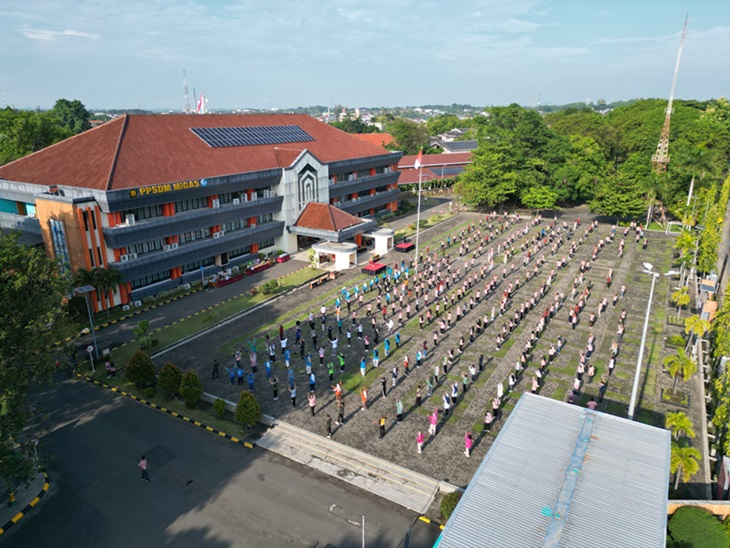 Sinergi Lintas Sektoral, PPSDM Migas Jadi Tuan Rumah Senam Bersama Se-Kecamatan Cepu
