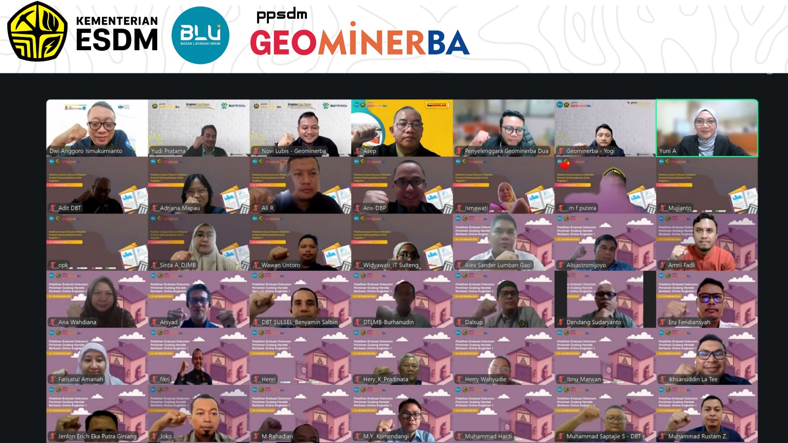 PPSDM Geominerba Gelar Pelatihan Evaluasi Dokumen Investasi Tambang dan Perizinan Gudang Handak Angkatan I Secara Online