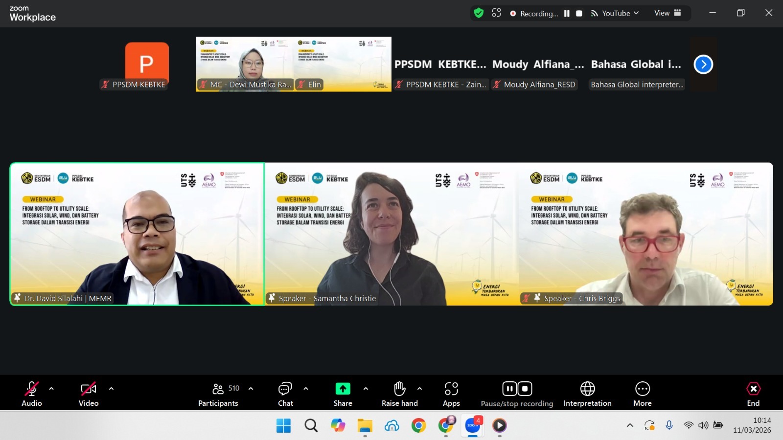 PPSDM KEBTKE Hadirkan Pakar Internasional Bahas Integrasi Energi Surya, Angin, dan Storage
