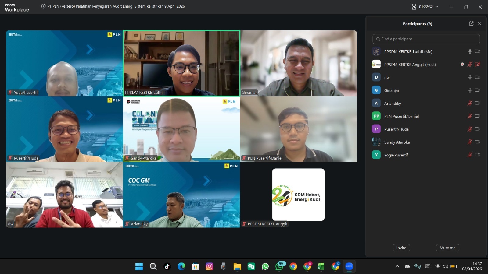 Sinergi PPSDM KEBTKE - PT PLN dalam Pelatihan Teknis Audit Energi Sistem Kelistrikan