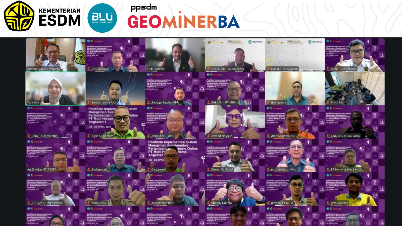 PPSDM Geominerba Jalin Sinergi dengan PT Multi Harapan Utama dalam Upaya Peningkatan Standar Keselamatan Pertambangan Melalui Pelatihan SMKP