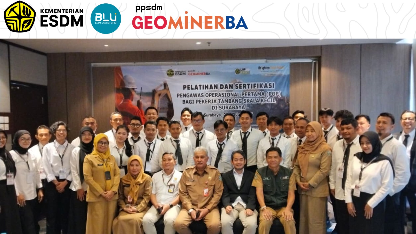 Tingkatkan Kompetensi Masyarakat Jawa Timur, PPSDM Geominerba Gelar Pelatihan dan Sertifikasi POP bagi Pekerja Tambang Skala Kecil