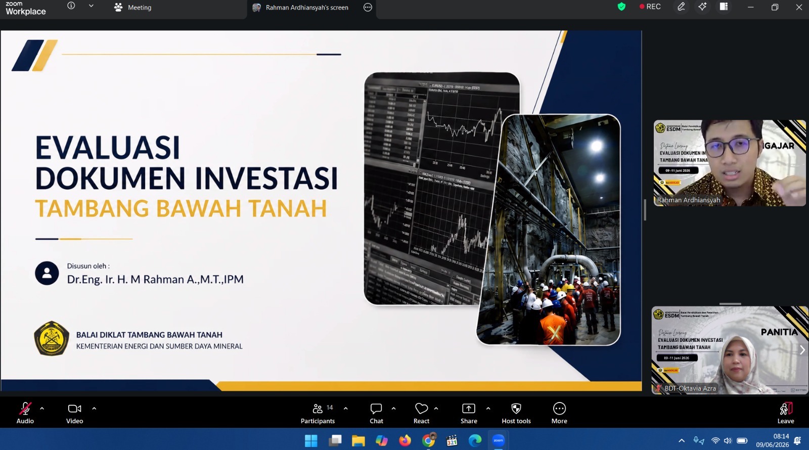Perkuat Kapasitas ASN, BDTBT Gelar Distance Learning Evaluasi Dokumen Investasi Tambang Bawah Tanah