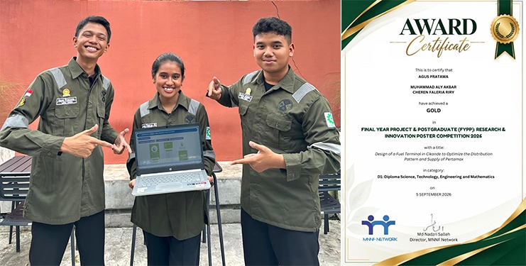 Gold Medal Kembali Diraih Mahasiswa Logistik Migas di Ajang FYPP Research and Innovation Poster Competition 2026